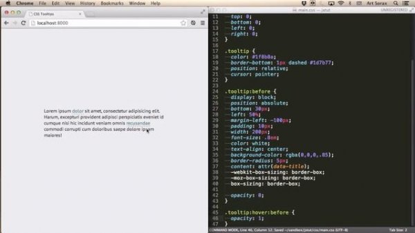 Всплывающие подсказки на CSS