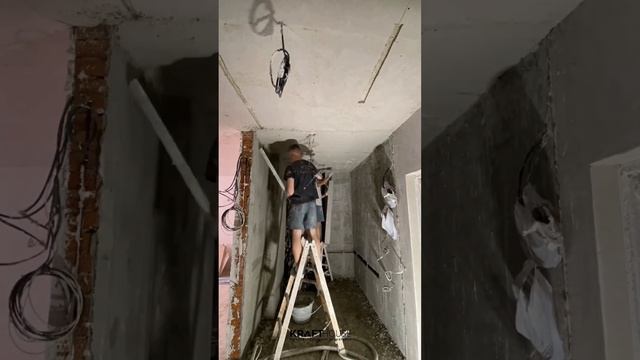 #механизированная штукатурка потолка #ремонт #knauf смотреть онлайн