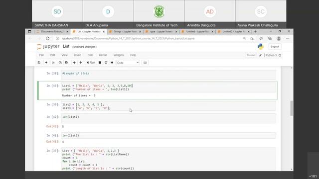 ATAL FDP Day 3 Session 1, Python Basics смотреть онлайн
