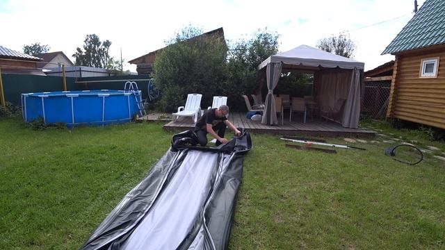 Как компактно упаковать лодку пвх 410 НДНД с Фальшбортами. смотреть онлайн