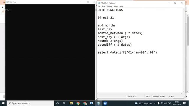 SQL - Date Functions смотреть онлайн