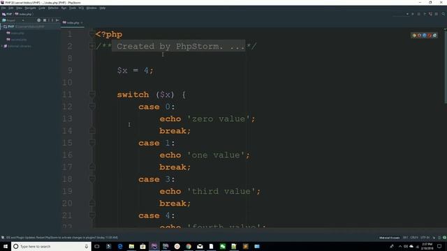 Switch statement in php смотреть онлайн