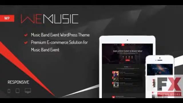 Preview WeMusic - Music Band Event WordPress Theme TFx смотреть онлайн