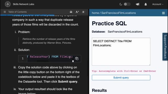 SQL basic: COUNT, DISTINCT, LIMIT смотреть онлайн