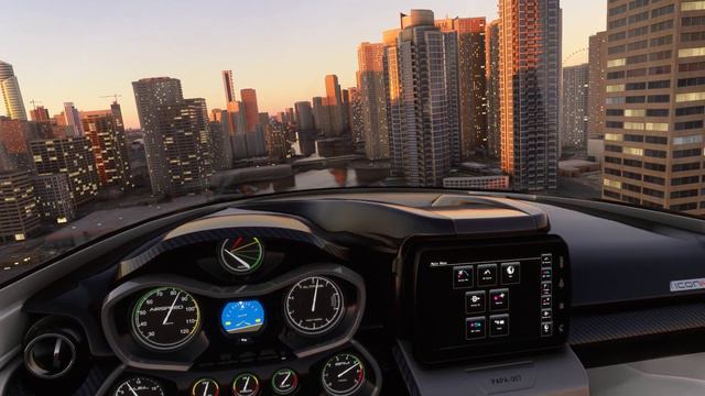 Восход в Дубае с высоты на ICON A5/Sunrise in Dubai from above on ICON A5 смотреть онлайн