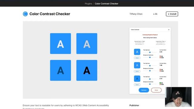 Figma. Плагин Color Contrast Checker смотреть онлайн