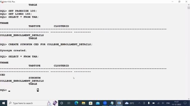 SQL | SYNONYMS | TYPES OF SYNONYMS смотреть онлайн
