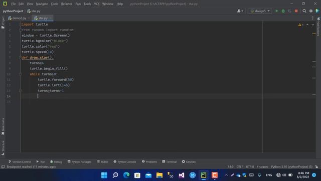 How to draw color filled star in Python-Turtle episode 12 смотреть онлайн