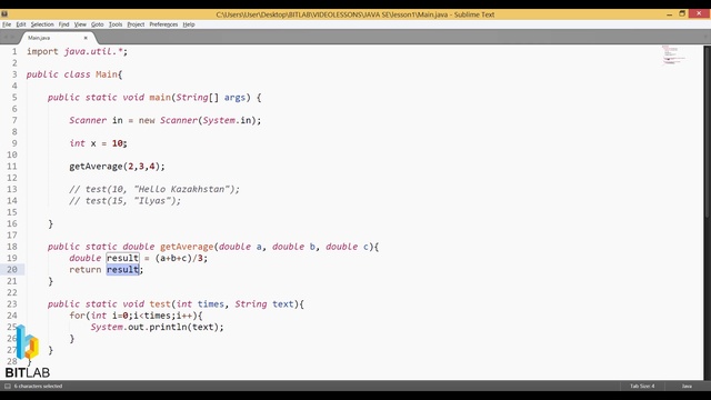 BITLAB JAVA SE 1 - Lesson 5 смотреть онлайн