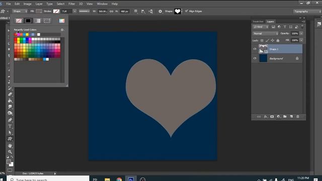 How to use custom shape tools in adobe photoshop and apply drop shadow смотреть онлайн