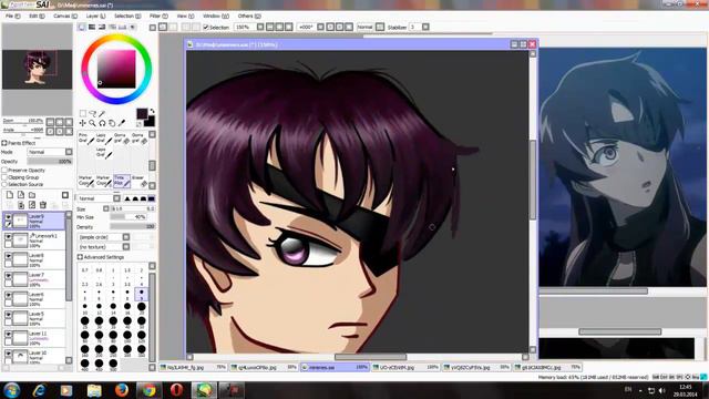 Minene Uryuu fan-art [Easy paint Tool SAI speed-painting] смотреть онлайн