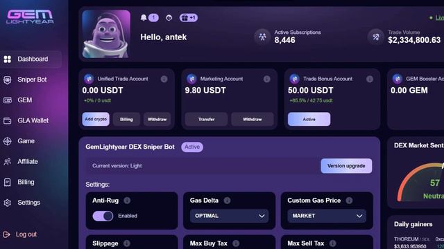 Более 40% в месяц. БЕЗ ПРИГЛАШЕНИЙ! Полный разбор без воды.GemLightyear DEX Sniper Bot=Снайпер БОТ. смотреть онлайн