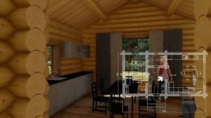 Проект бани с комнатой отдыха