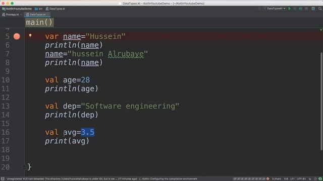 5- Kotlin|| Data types- تعريف متغيرات смотреть онлайн
