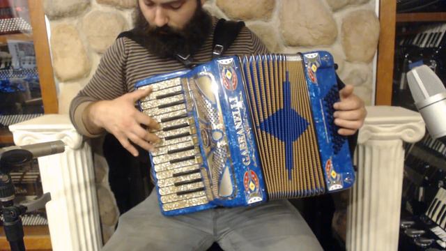 5777 - Golden Sapphire Gabbanelli M265 Piano Accordion LMM 26 50 $3499 смотреть онлайн