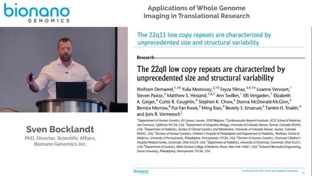 Bionano Symposium at ASHG 2019 - Sven Bocklandt смотреть онлайн