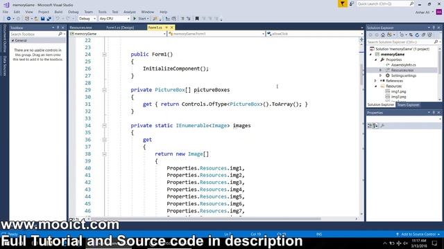 C# Tutorial Create a Memory Matching Game in Visual Studio смотреть онлайн