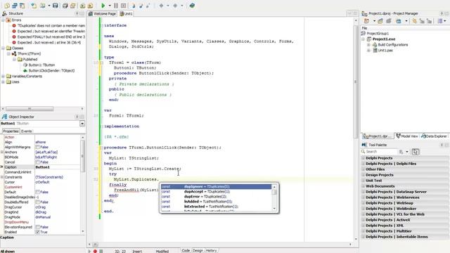 Delphi - работа с TStringList основные моменты смотреть онлайн