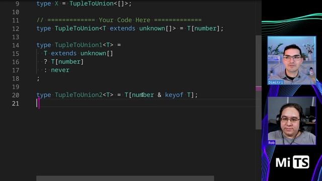 Tuple To Union with Rob Meyer - TypeScript Type Challenges #10 [MEDIUM] смотреть онлайн