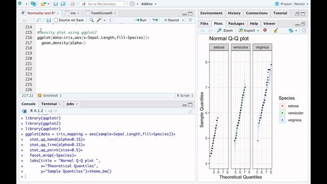 Normality test ( factor levels) in R смотреть онлайн