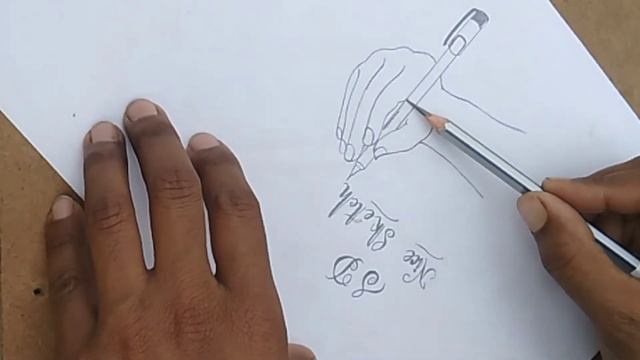 How to draw a hand with pencil writting/Drawing step by step смотреть онлайн