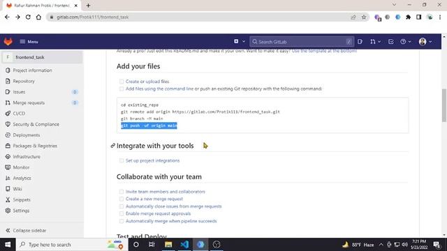 Not Allowed to force push to a protected branch problem fixed in gitlab. смотреть онлайн