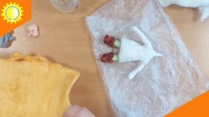 Игрушка из ваты- "Девочка в шубе". часть 1.