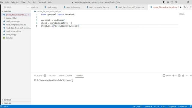 Excel Automation Tutorial - 6 | Create and Write to Cells in a new .xlsx File | openpyxl | Python смотреть онлайн