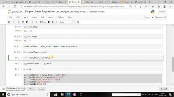 Simple Linear Regression | Sklearn