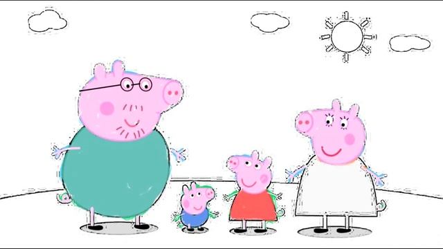 Свинка Пеппа.  Мультик-раскраска