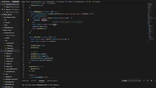 Flask(api rest) React crud смотреть онлайн
