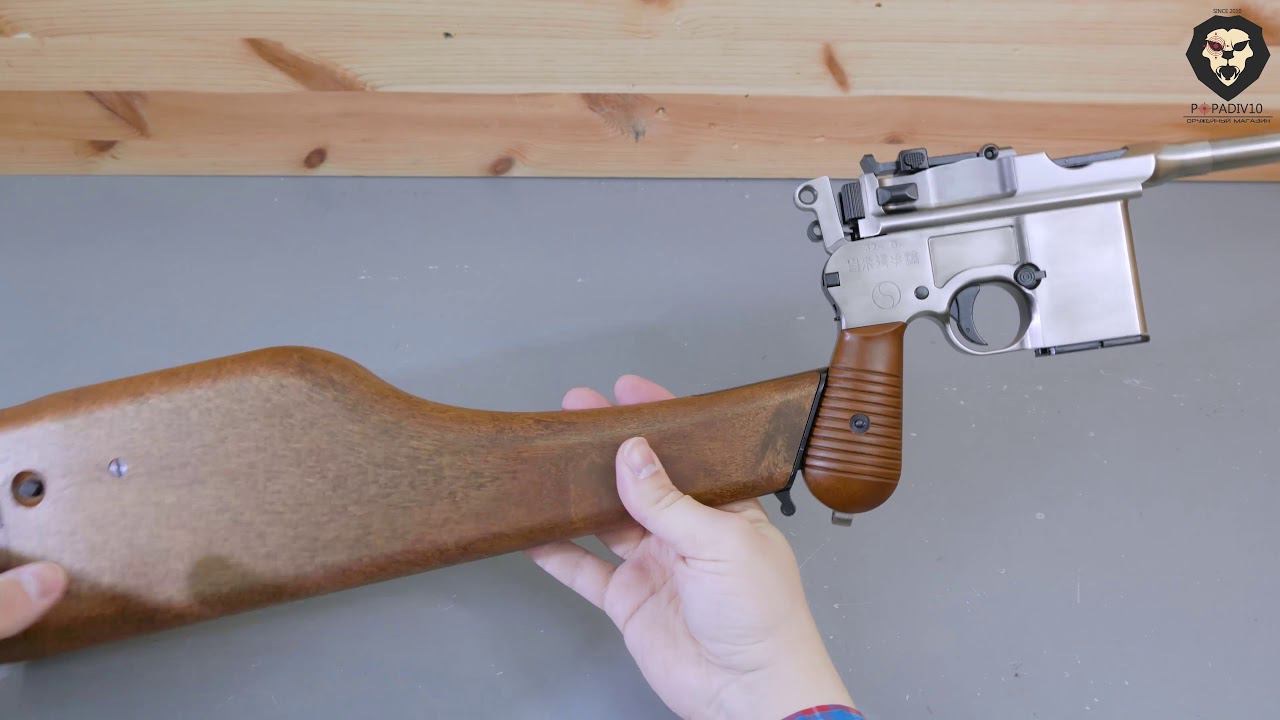 Страйкбольный пистолет WE WE-712-SV (6 мм, Mauser 712) видео обзор 4k смотреть онлайн
