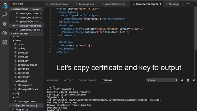 X-Platform Communications: gRPC Server and Client (.NET Core) смотреть онлайн