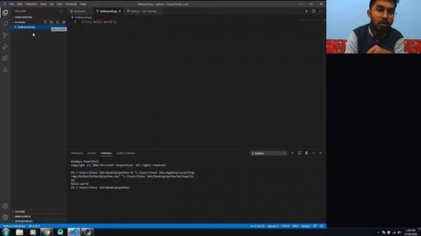 How to set up Python in VS Code on Windows 7 - Hello World in Python