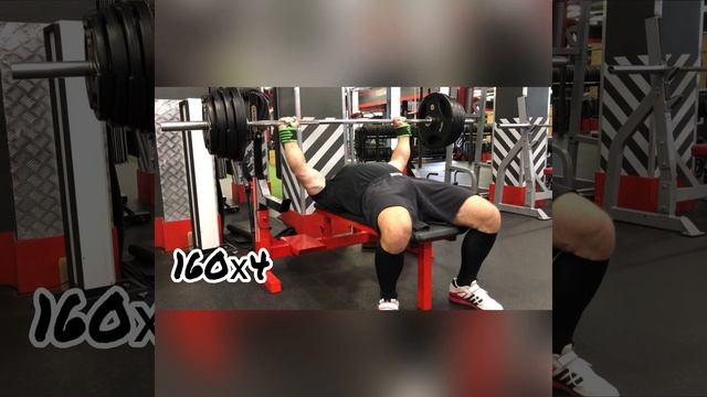 Жимовая тренировка 175х4/4 подхода. Программы тренировок по жиму штанги лёжа в описании к видео. смотреть онлайн