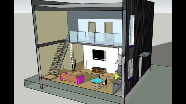 Вариант расстановки мебели в 