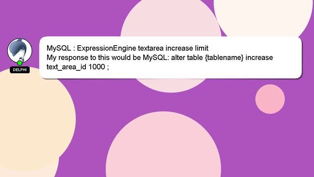 MySQL : ExpressionEngine textarea increase limit смотреть онлайн