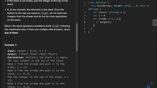 LeetCode Medium | #1441. Build an Array With Stack Operations смотреть онлайн