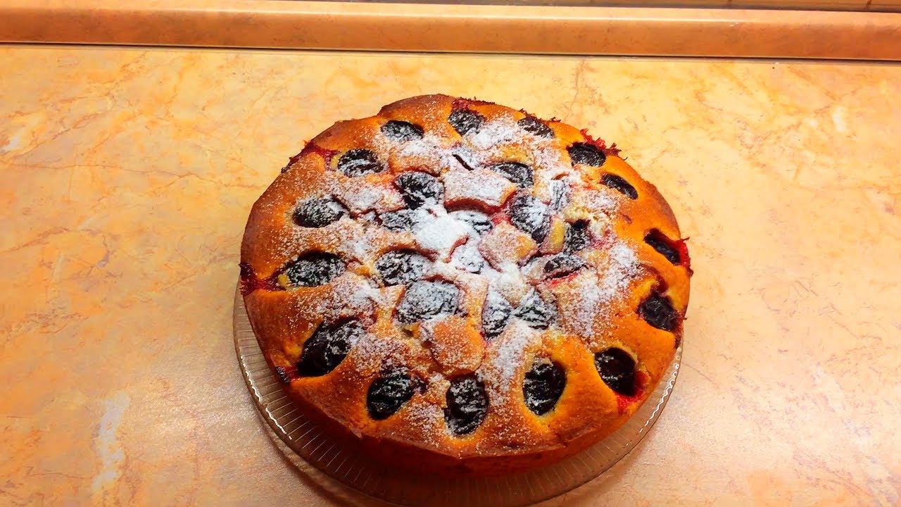 Пирог из Сливы! Простой Рецепт!