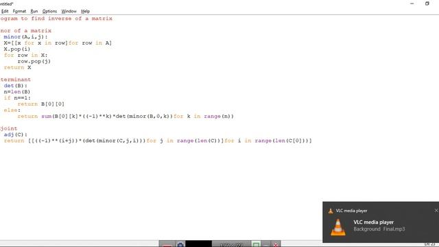 #14 Python Programming || Inverse of a Matrix || Part II смотреть онлайн