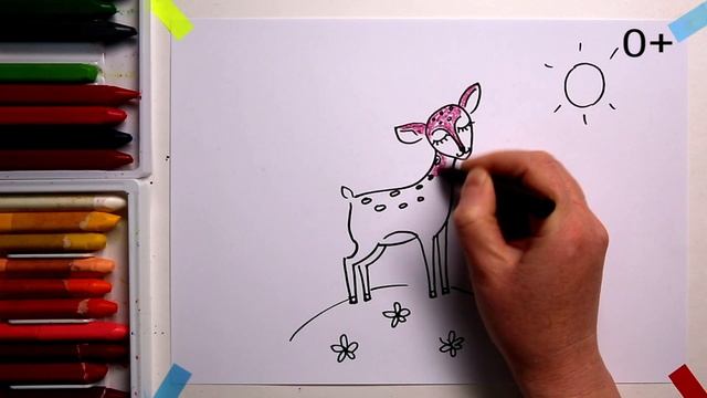 #ОЛЕНЕНОК #какнарисовать  Уроки рисования для детей #howtodraw #FAWN #drawforchildren