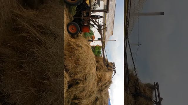 Т-25 с самодельным стогометом Оренбург