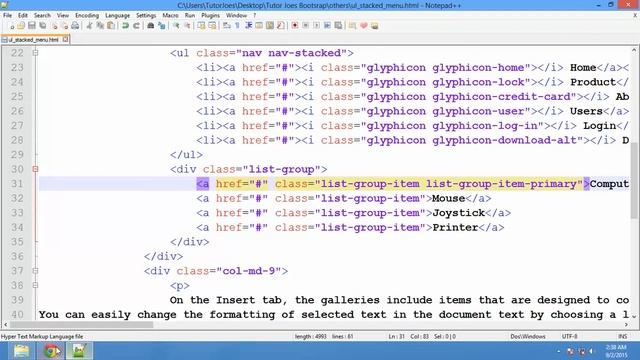 11 List Group Navigation -BOOTSTRAP TUTORIAL смотреть онлайн