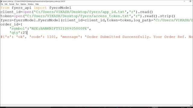 Order Placement Utilizing Fyers API V2 in Python смотреть онлайн