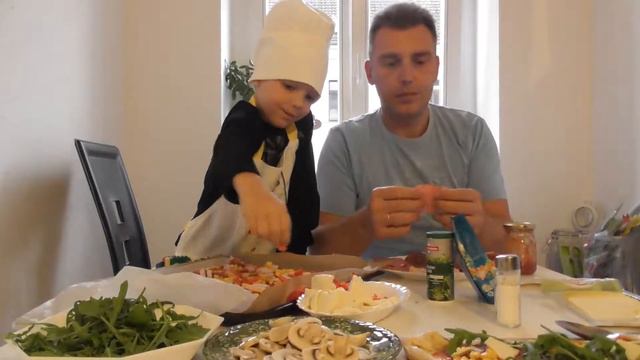 готовим пиццу с папой ,пицца веган,Pizza Vegan