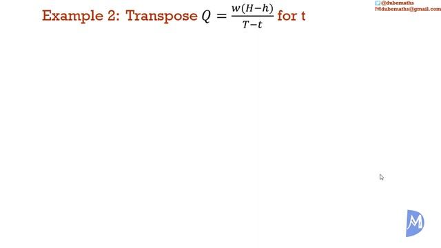 Changing the subject of the formula | Transposition of formulae | Algebra смотреть онлайн