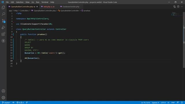 Query Builder Laravel | Ejecutar consulta SQL смотреть онлайн