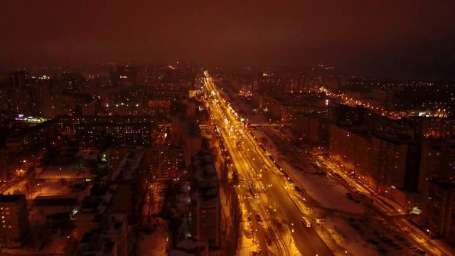 Ночной город. Самара 2.01.2018 (4K) смотреть онлайн