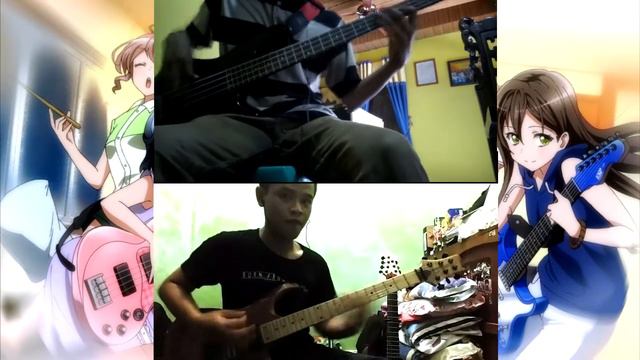 【BanG Dream!】Poppin Party - ティアドロップス (Bass & Guitar Cover) смотреть онлайн