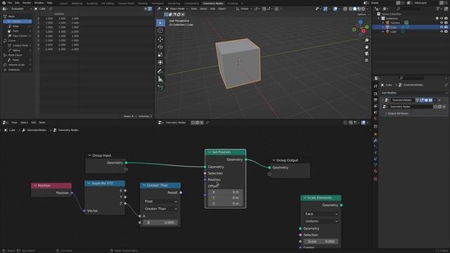 Simple mesh editing (Geometry Nodes, Blender) смотреть онлайн